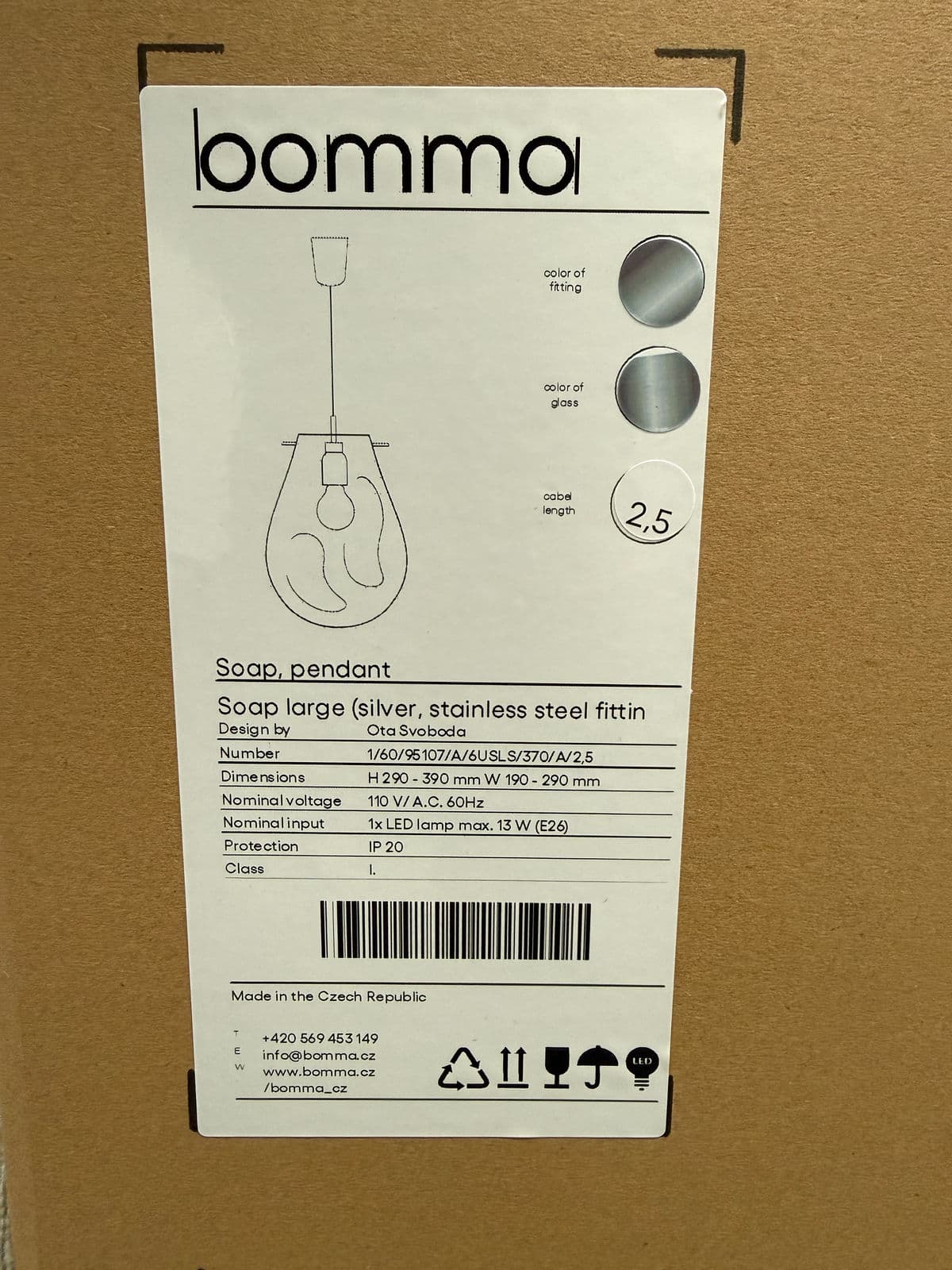 New Bomma Silver Soap Pendant, Large - Thumbnail 5