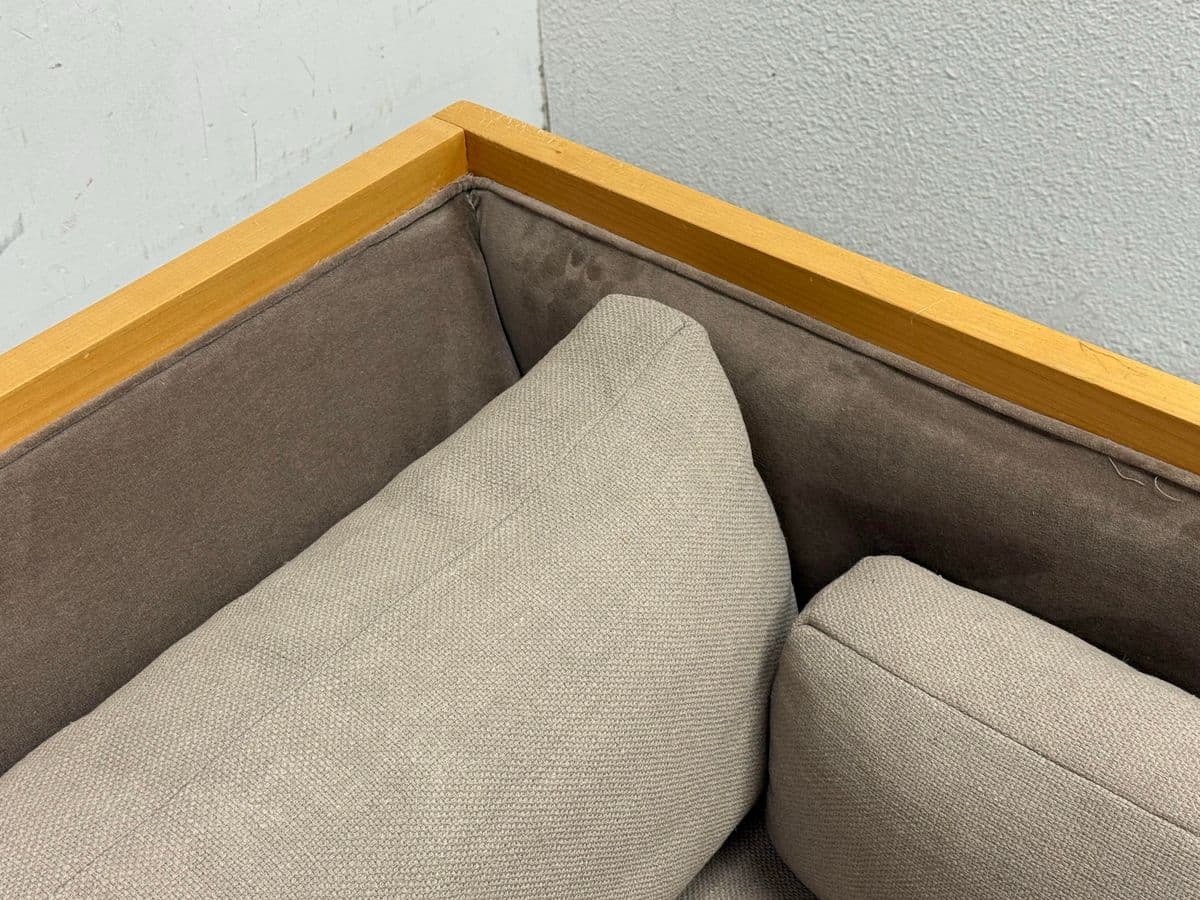 Danish Style Apartment Sofa With Cherry Wood Tone Frame - Thumbnail 12