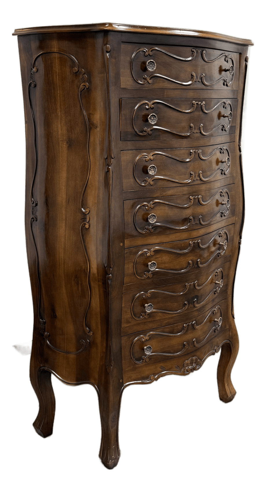 French Louis XV Serpentine Chest of Drawers - Thumbnail 2