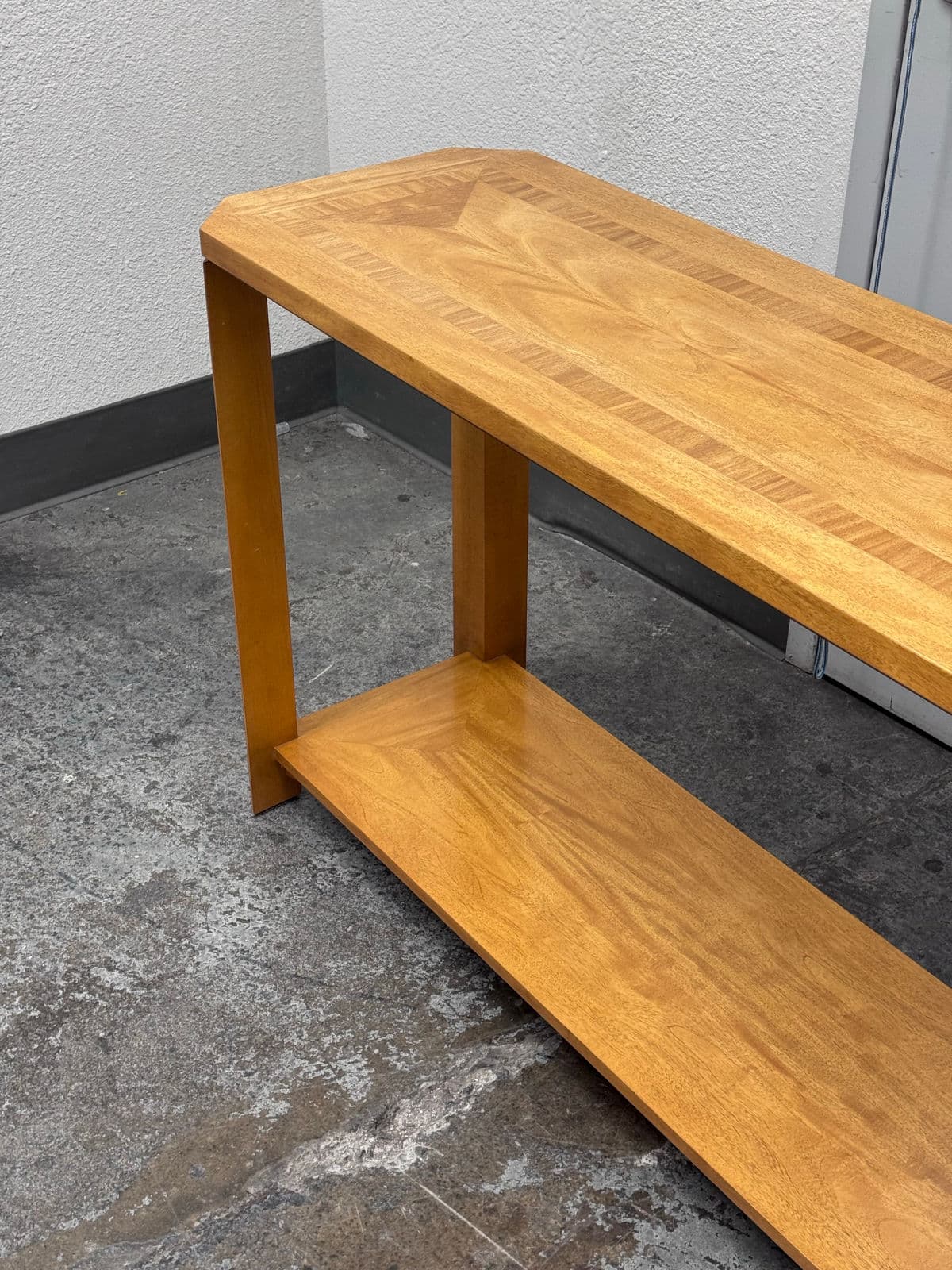 Baker Furniture Console Table With Inlaid Surface Design - Thumbnail 12