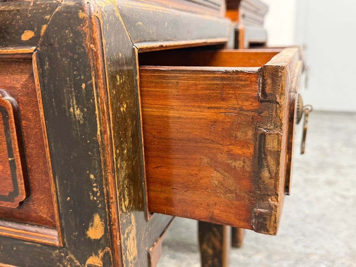 Antique Provincial Chinese Side Tables, Pair - Thumbnail 13