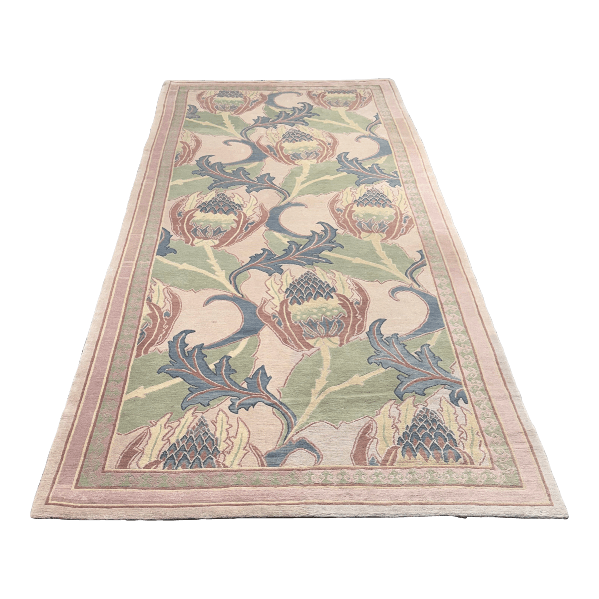 5ft 3in X 11ft 6in Ranta Carpets Pastel Botanical Area Rug - Thumbnail 2