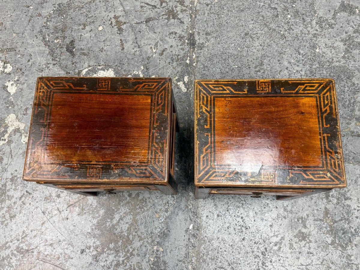 Antique Provincial Chinese Side Tables, Pair - Thumbnail 9