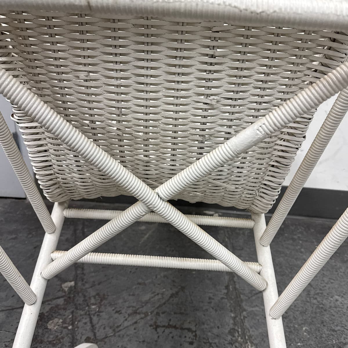 Victorian Style Wicker Rocking Chair, White - Thumbnail 12