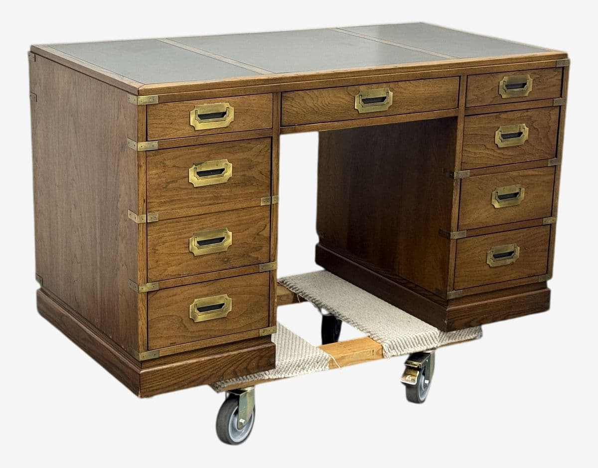 Circa 1970's Sligh Furniture Campaign Desk - Image 1