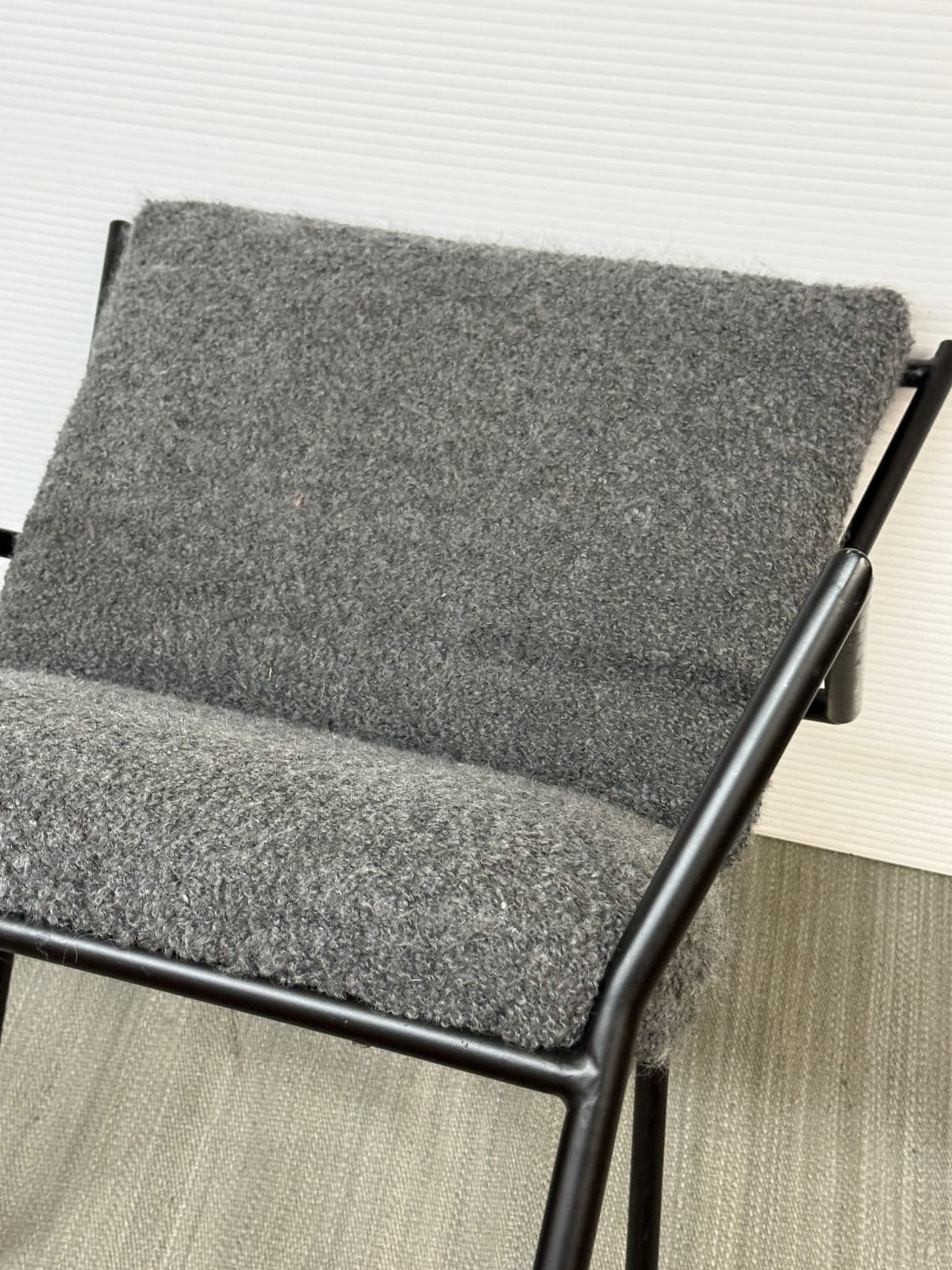 Contemporary Metal + Fabric Arm Chair - Thumbnail 7