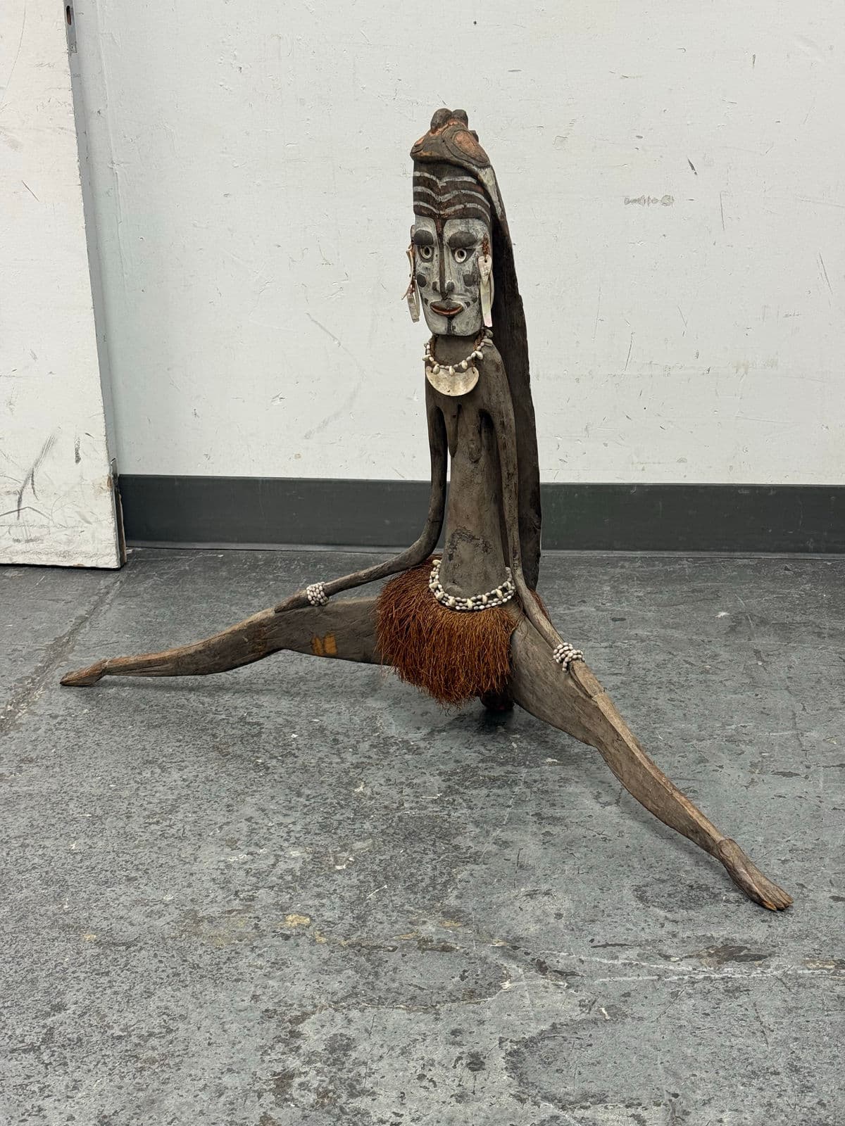 Papua New Guinea Handcrafted Wood Fertility Figure Sculpture - Thumbnail 5