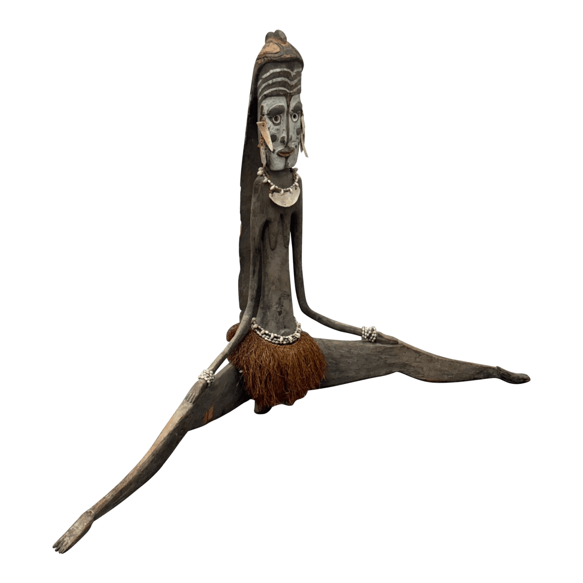 Papua New Guinea Handcrafted Wood Fertility Figure Sculpture - Thumbnail 2