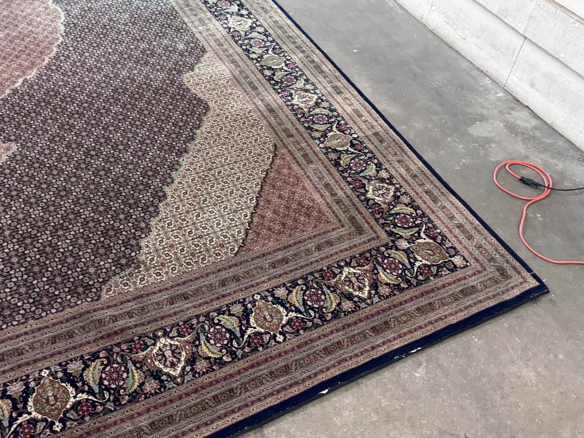 13ft 6in × 19ft 5in Tabriz Persian Wool Area Rug - Thumbnail 9