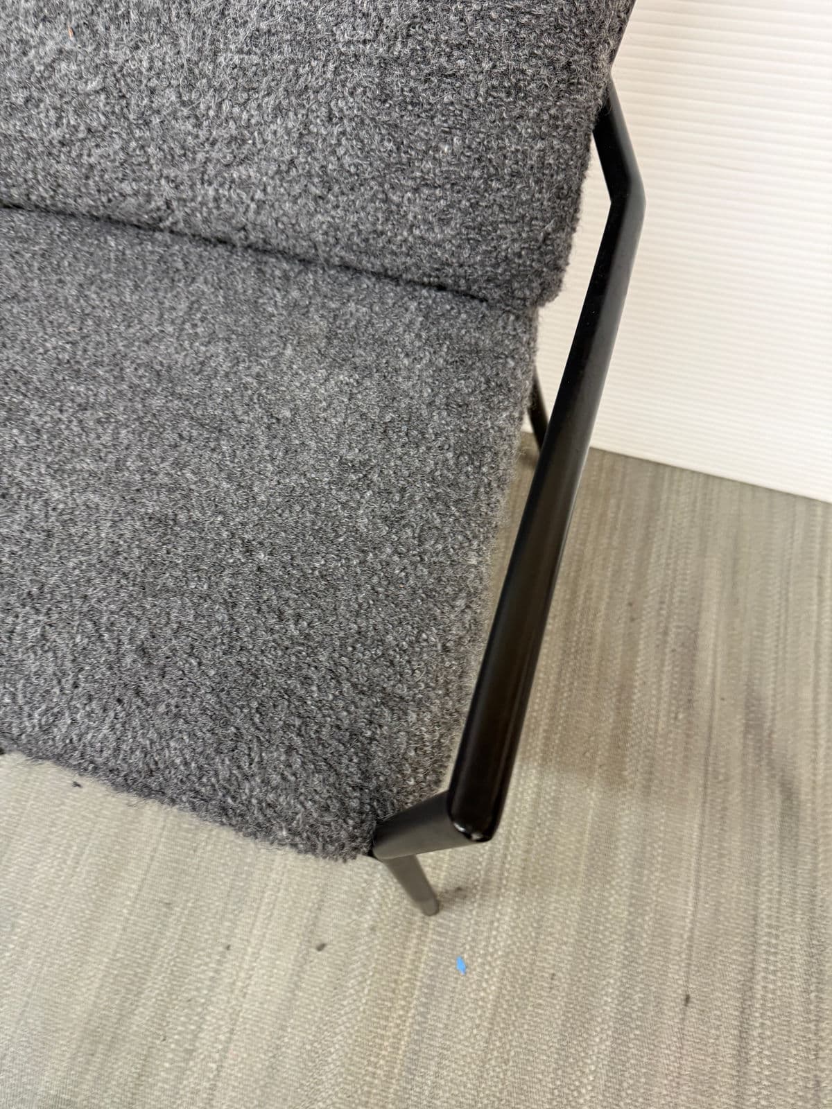 Contemporary Metal + Fabric Arm Chair - Thumbnail 5