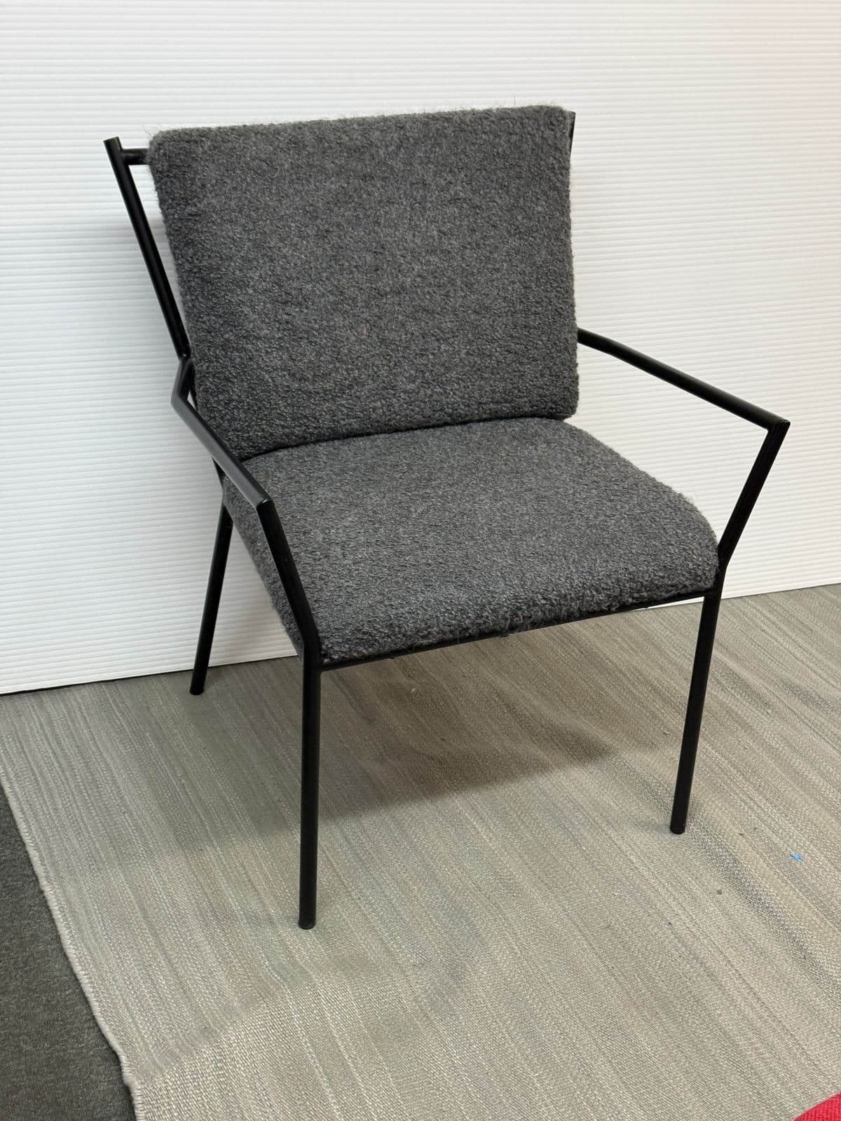 Contemporary Metal + Fabric Arm Chair - Thumbnail 10
