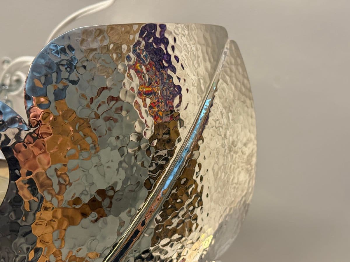 Global Views Lotus Hammered Polish Semi Flush Mourning Pendant - Thumbnail 9