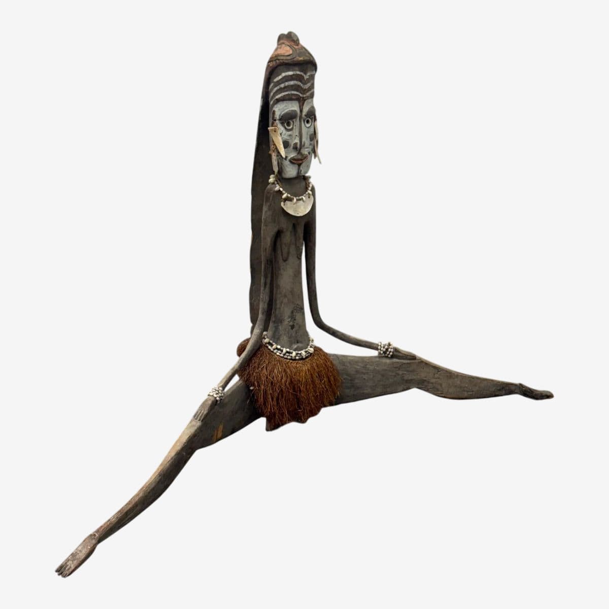 Papua New Guinea Handcrafted Wood Fertility Figure Sculpture - Image 1