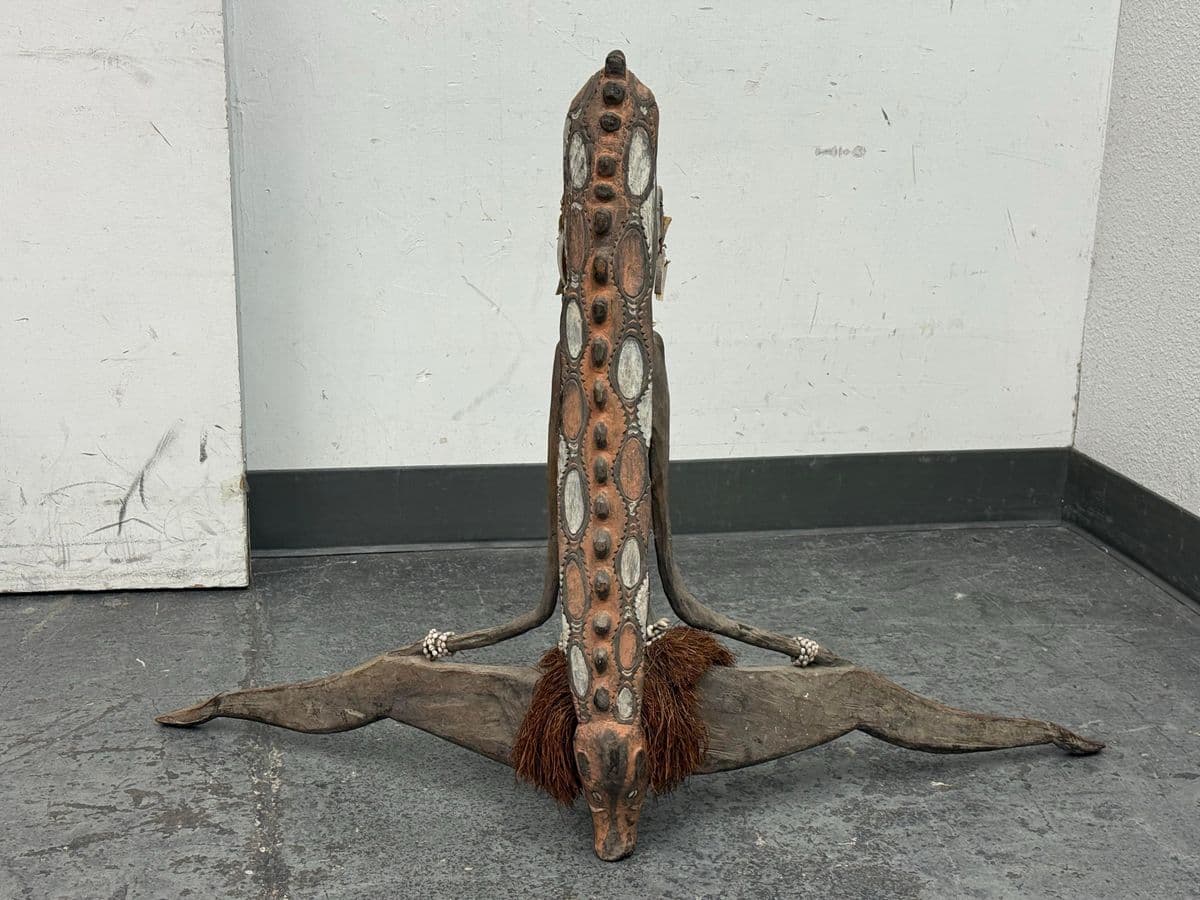 Papua New Guinea Handcrafted Wood Fertility Figure Sculpture - Thumbnail 4