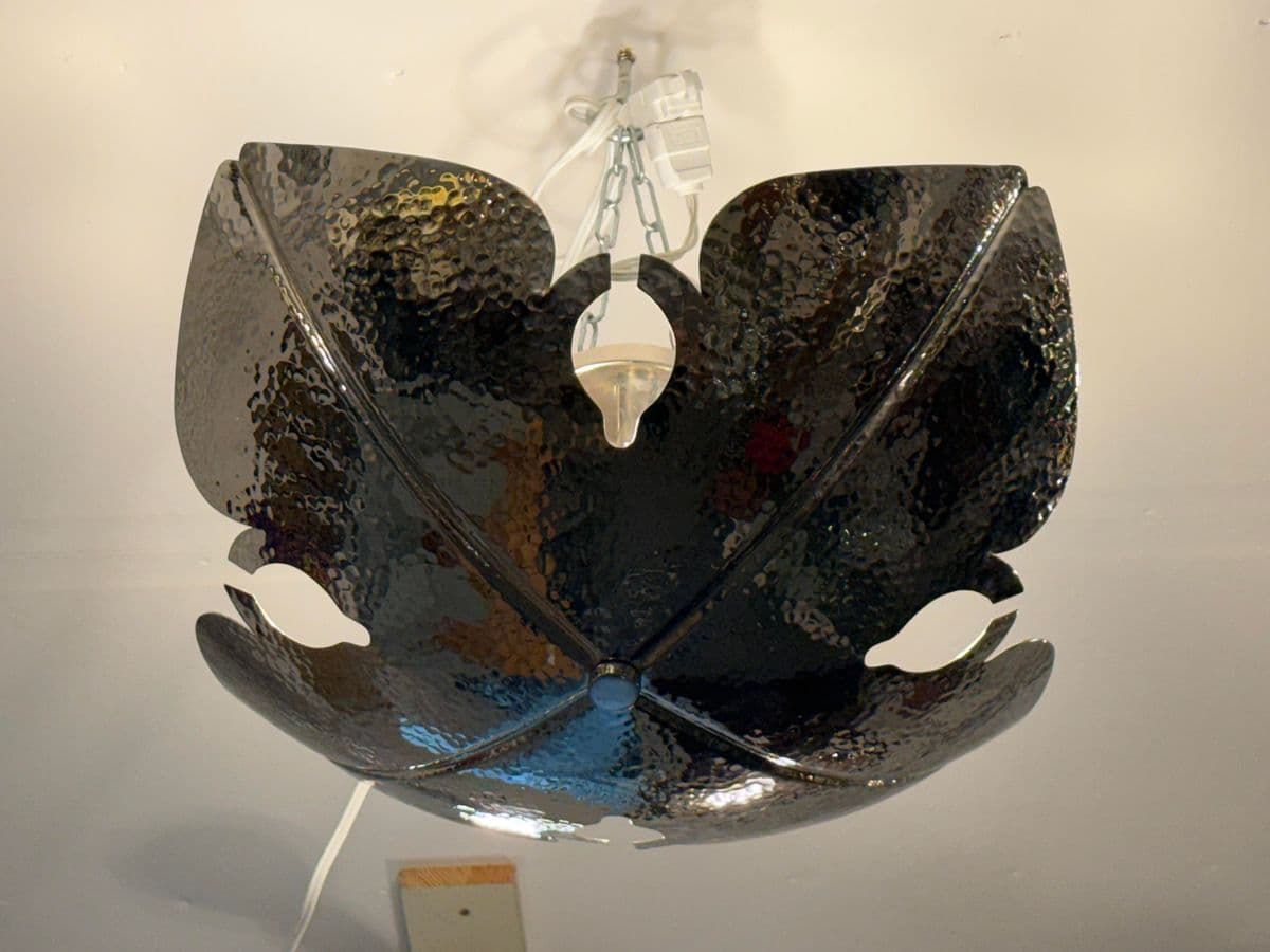 Global Views Lotus Hammered Polish Semi Flush Mourning Pendant - Thumbnail 4