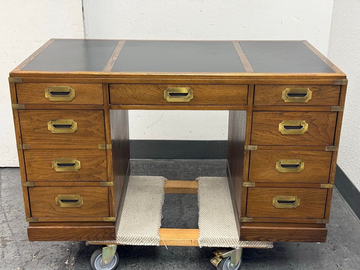 Circa 1970's Sligh Furniture Campaign Desk - Thumbnail 13
