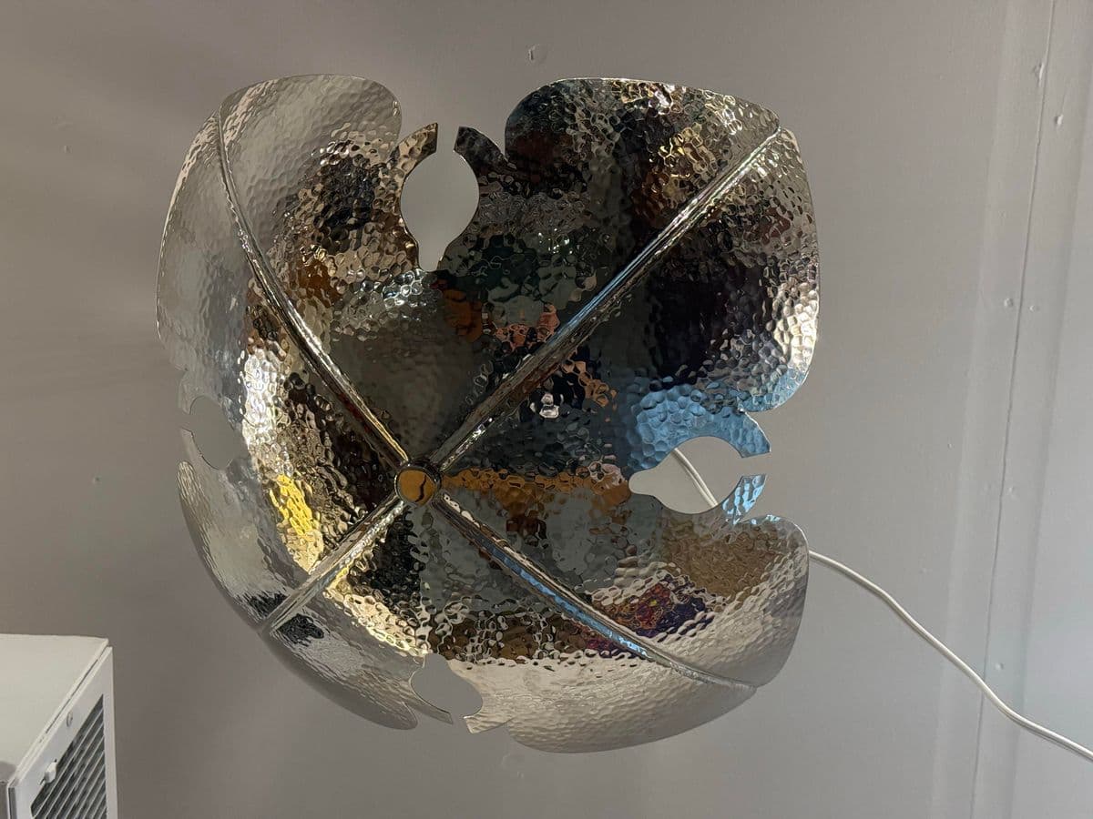 Global Views Lotus Hammered Polish Semi Flush Mourning Pendant - Thumbnail 8