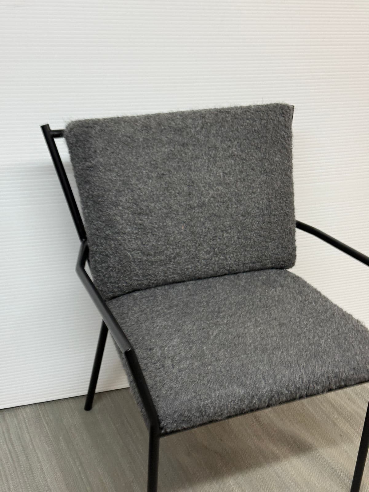 Contemporary Metal + Fabric Arm Chair - Thumbnail 11