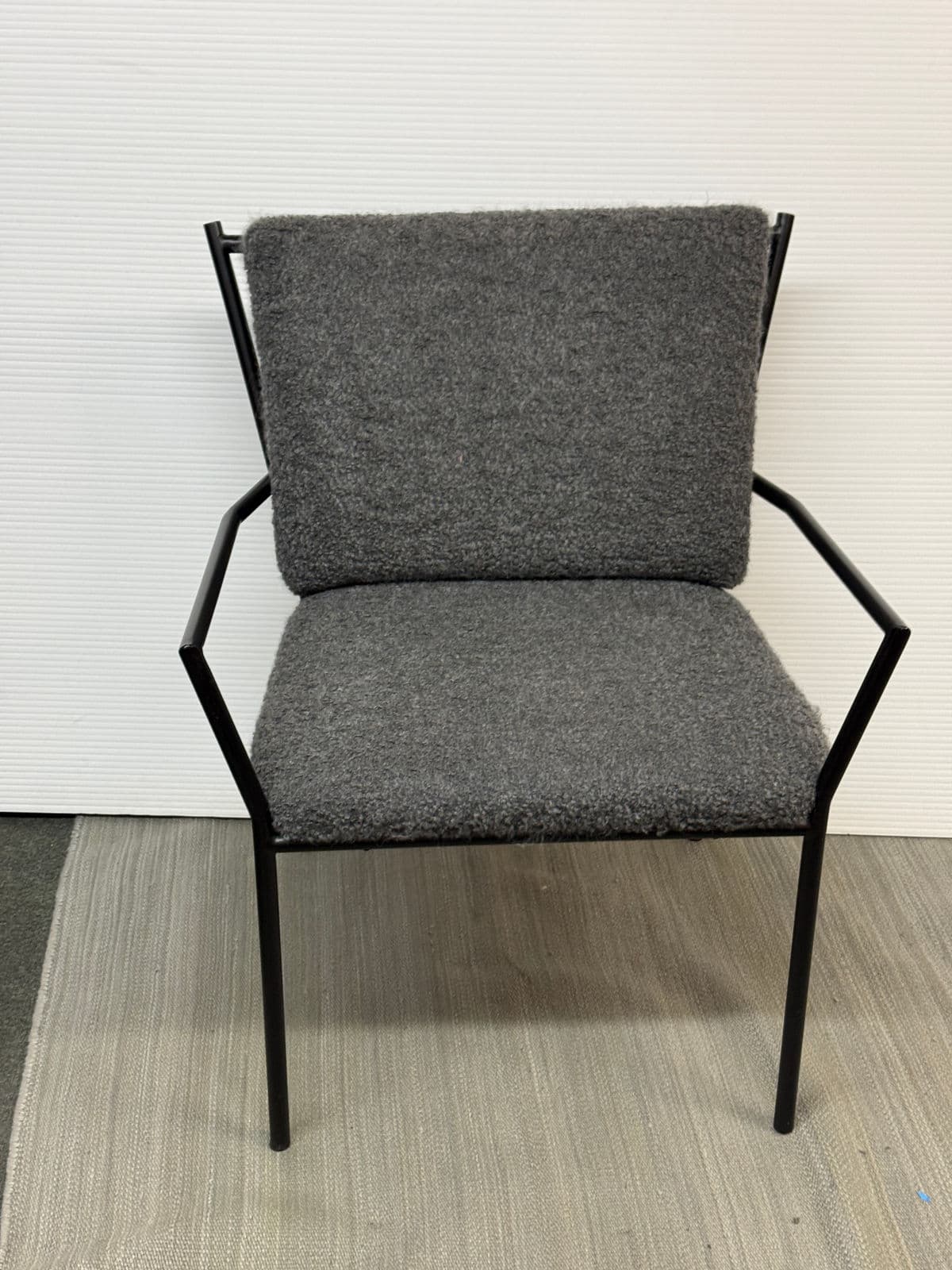 Contemporary Metal + Fabric Arm Chair - Thumbnail 13