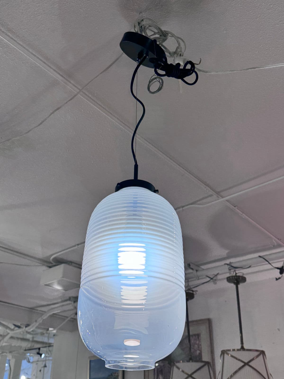 New Bomma Lantern Pendant With Black Hardware - Thumbnail 11