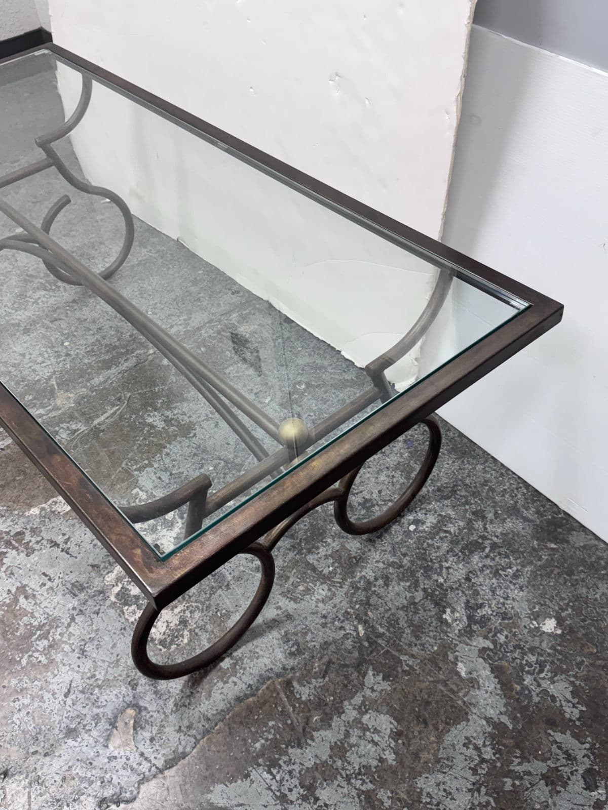 Rustic European Wrought Iron Coffee Table - Thumbnail 12