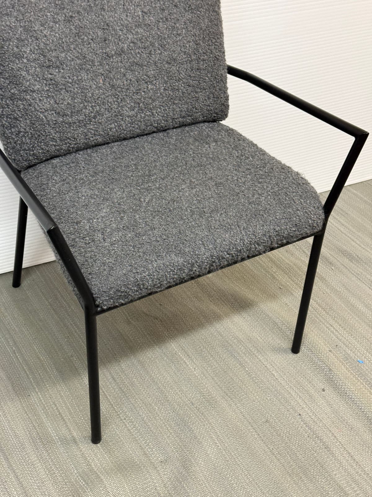 Contemporary Metal + Fabric Arm Chair - Thumbnail 12