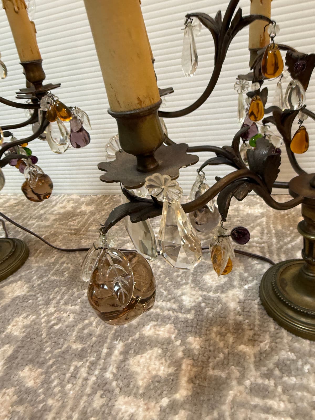 19th Century French Crystal Girandoles, Pair - Thumbnail 12