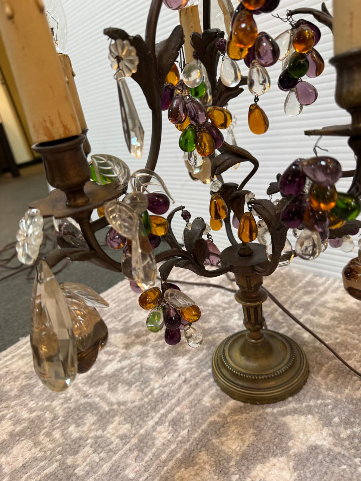 19th Century French Crystal Girandoles, Pair - Thumbnail 6