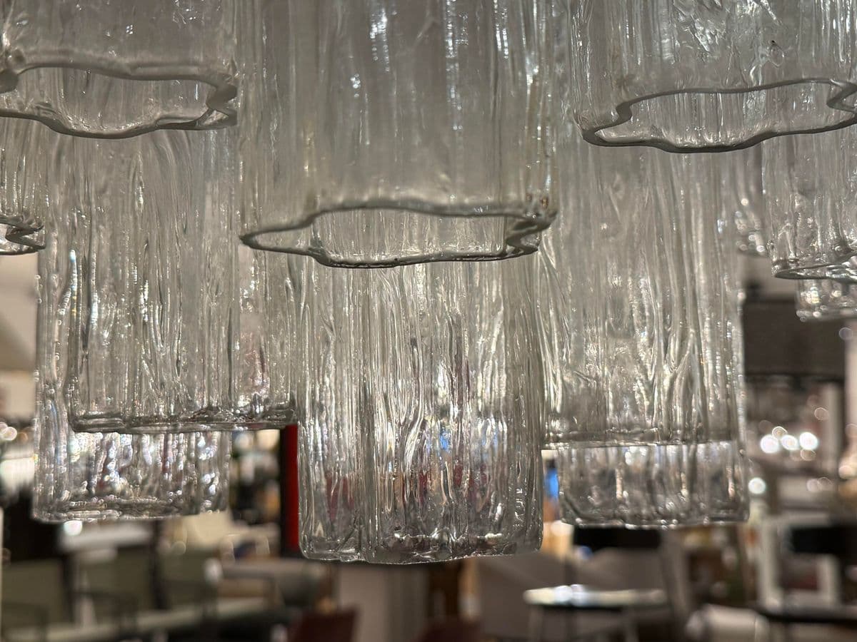 Vintage Murano Tronchi Glass Chandelier - Thumbnail 9