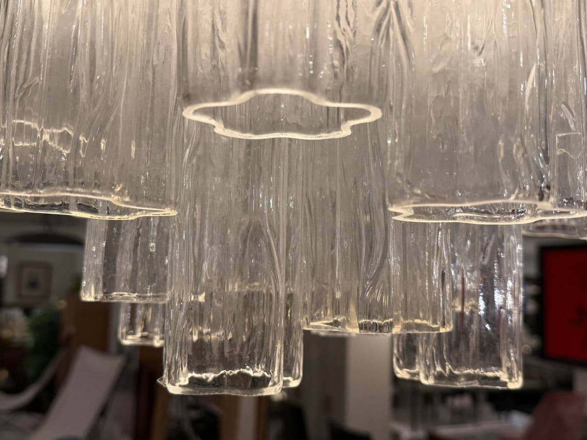 Vintage Murano Tronchi Glass Chandelier - Thumbnail 10