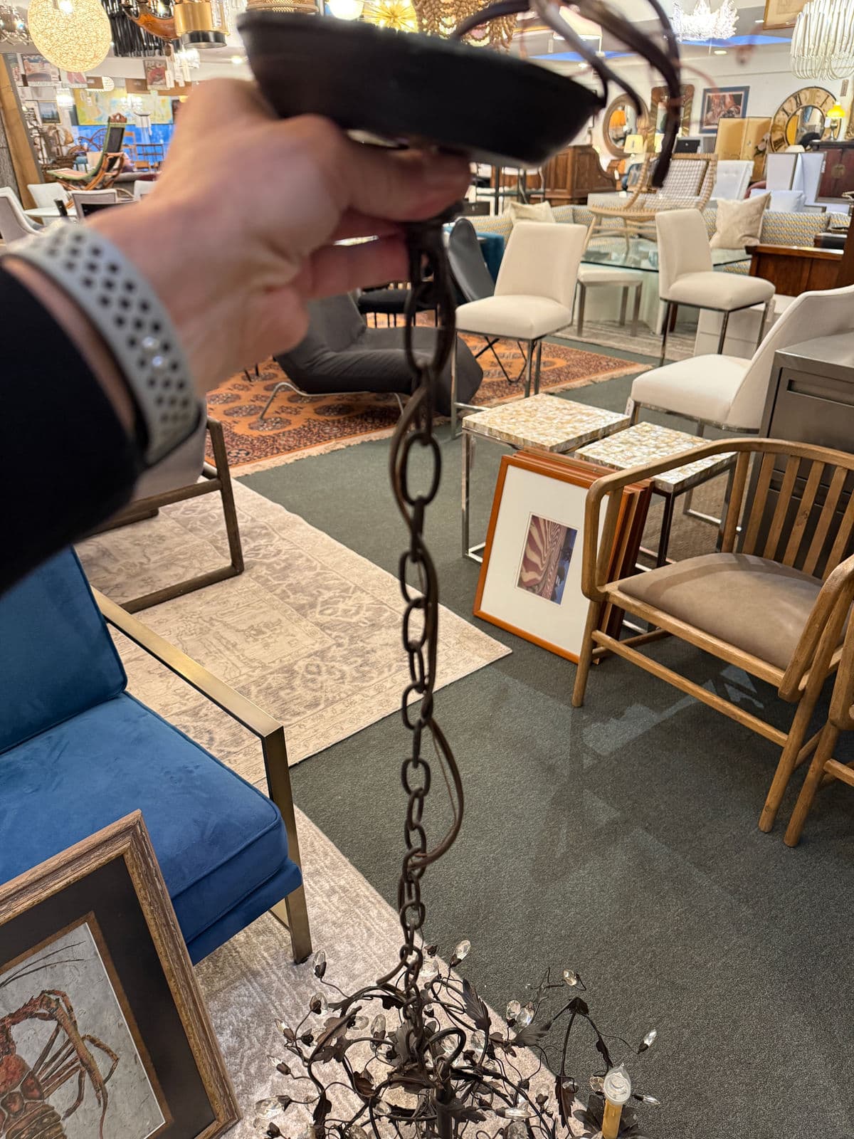 Ballard Designs Claire Bronze Matte Chandelier - Thumbnail 5