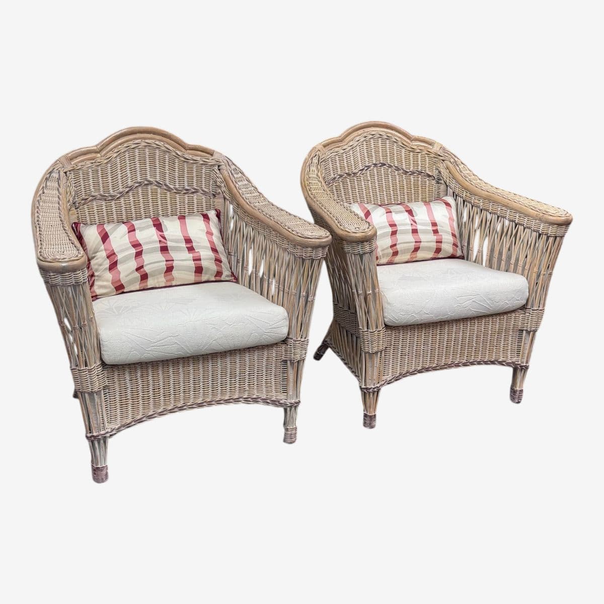 Vintage Typhoon International Corporation Wicker Chairs, Pair - Image 1