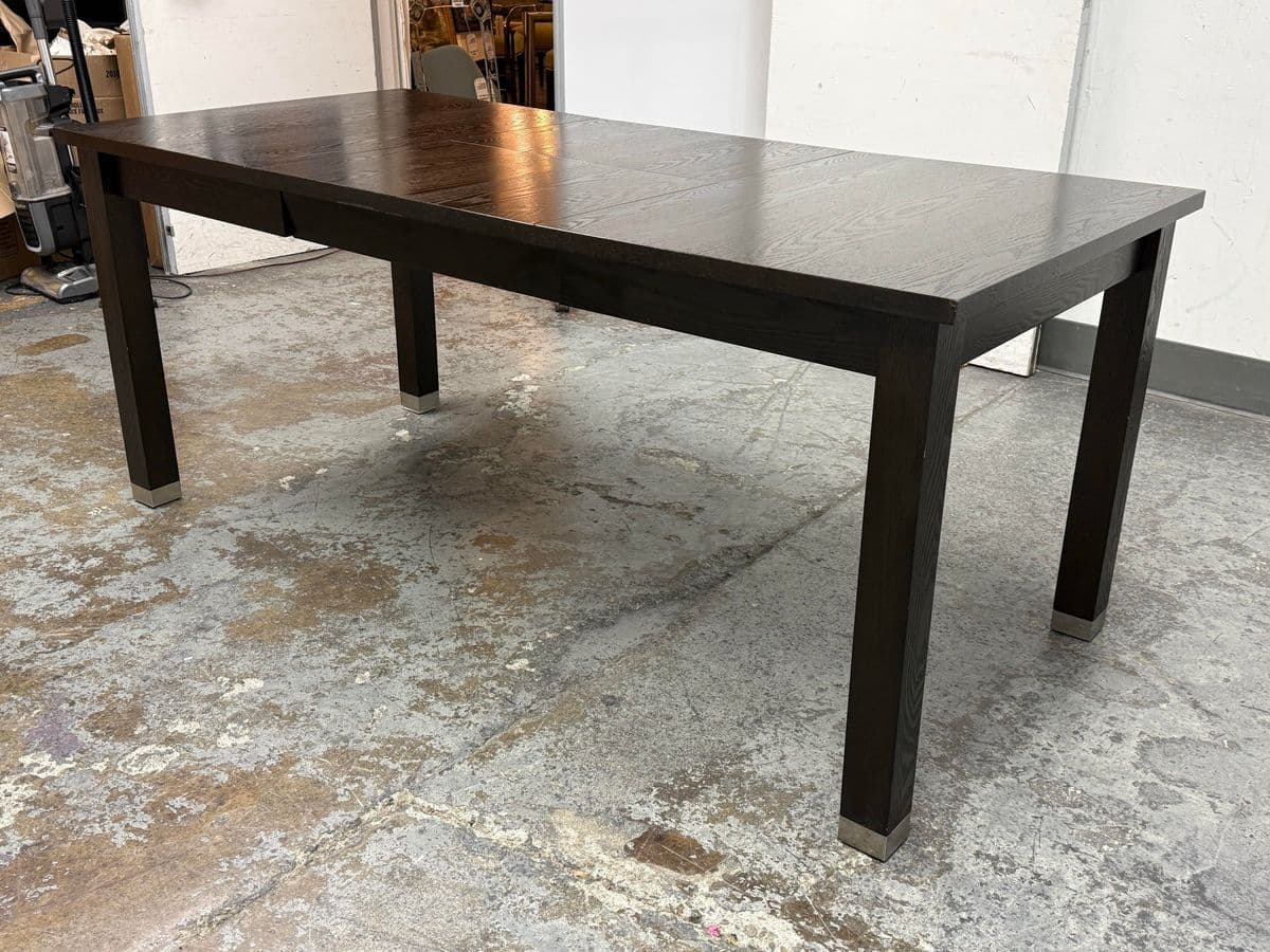 Contemporary Butterfly Leaf Compact Extension Dining Table - Thumbnail 6