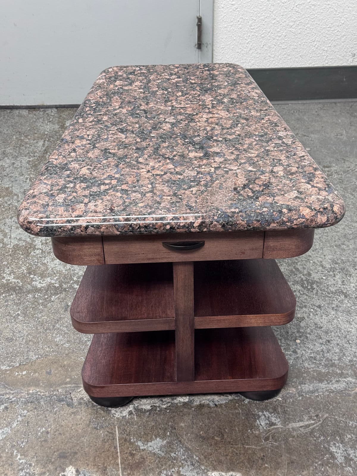 Modernist Rosewood Side Table With Granite Table Top - Thumbnail 5