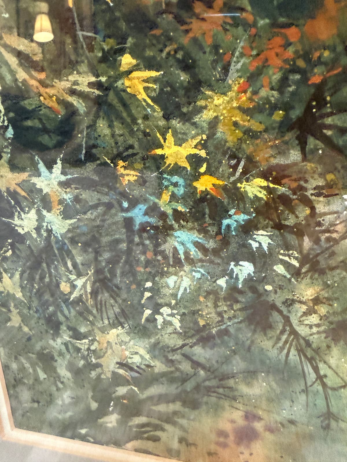 Circa 1972 David Solomon "Summer Woods" Original Watercolor Painting, Framed - Thumbnail 6