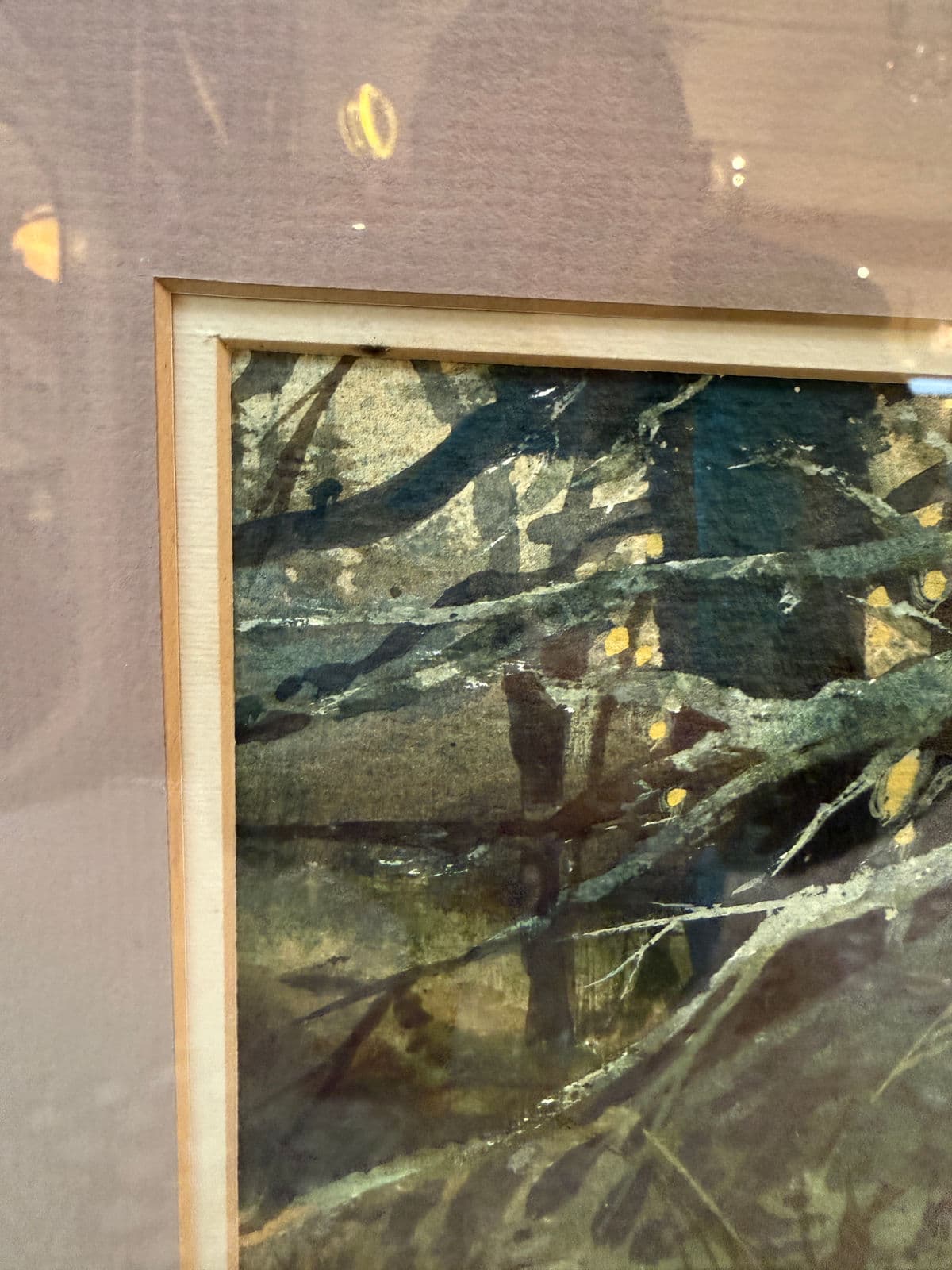 Circa 1972 David Solomon "Summer Woods" Original Watercolor Painting, Framed - Thumbnail 10