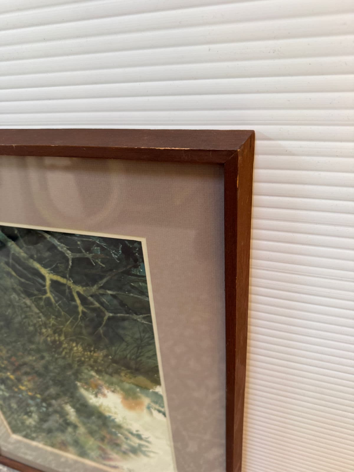 Circa 1972 David Solomon "Summer Woods" Original Watercolor Painting, Framed - Thumbnail 9