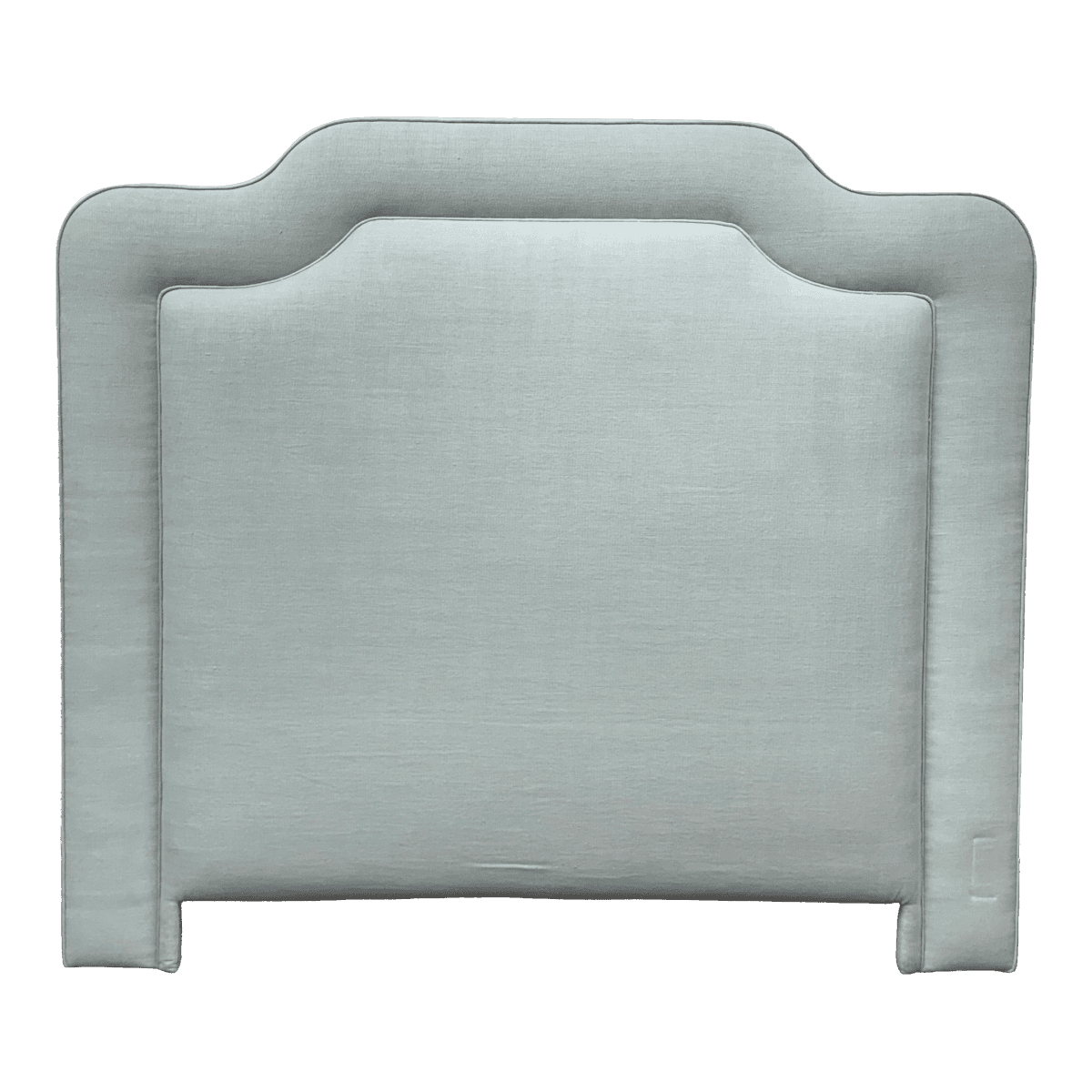 Full/Queen Size Richard Androna Co. Sky Blue Linen Headboard - Thumbnail 2