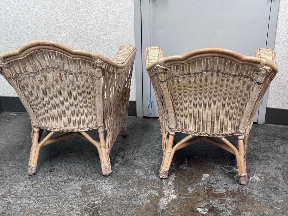 Vintage Typhoon International Corporation Wicker Chairs, Pair - Thumbnail 12