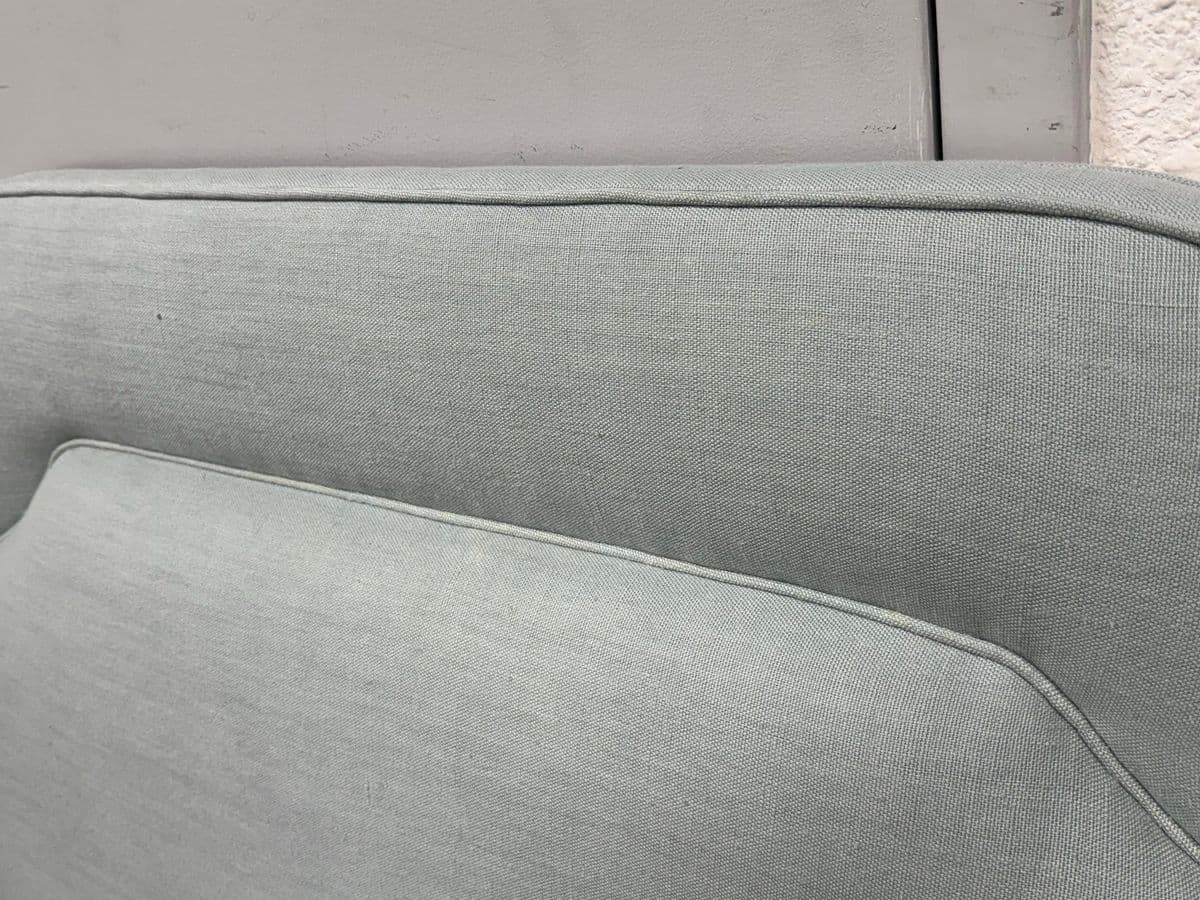 Full/Queen Size Richard Androna Co. Sky Blue Linen Headboard - Thumbnail 9