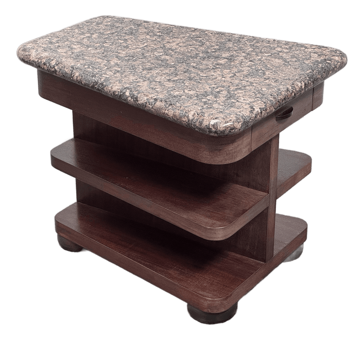 Modernist Rosewood Side Table With Granite Table Top - Thumbnail 2