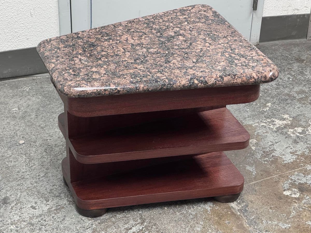 Modernist Rosewood Side Table With Granite Table Top - Thumbnail 11