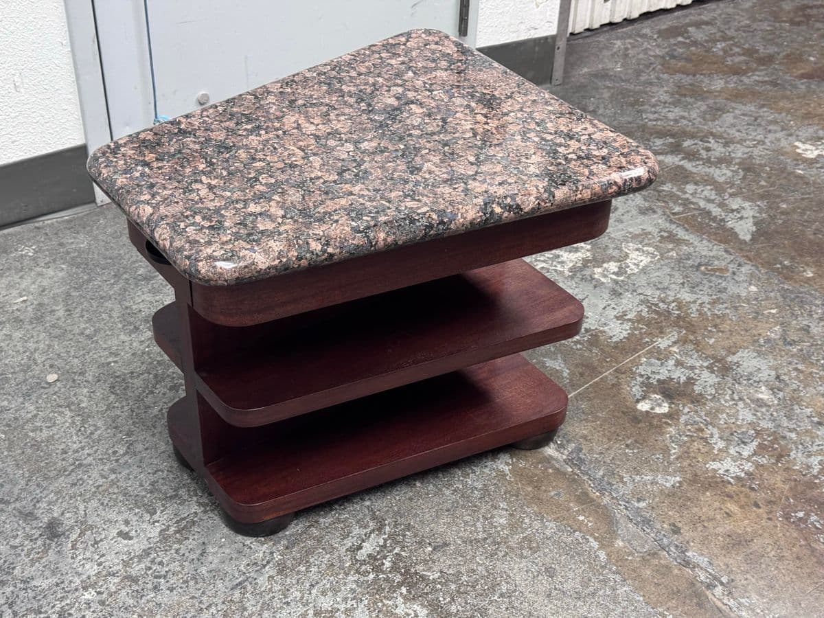 Modernist Rosewood Side Table With Granite Table Top - Thumbnail 12
