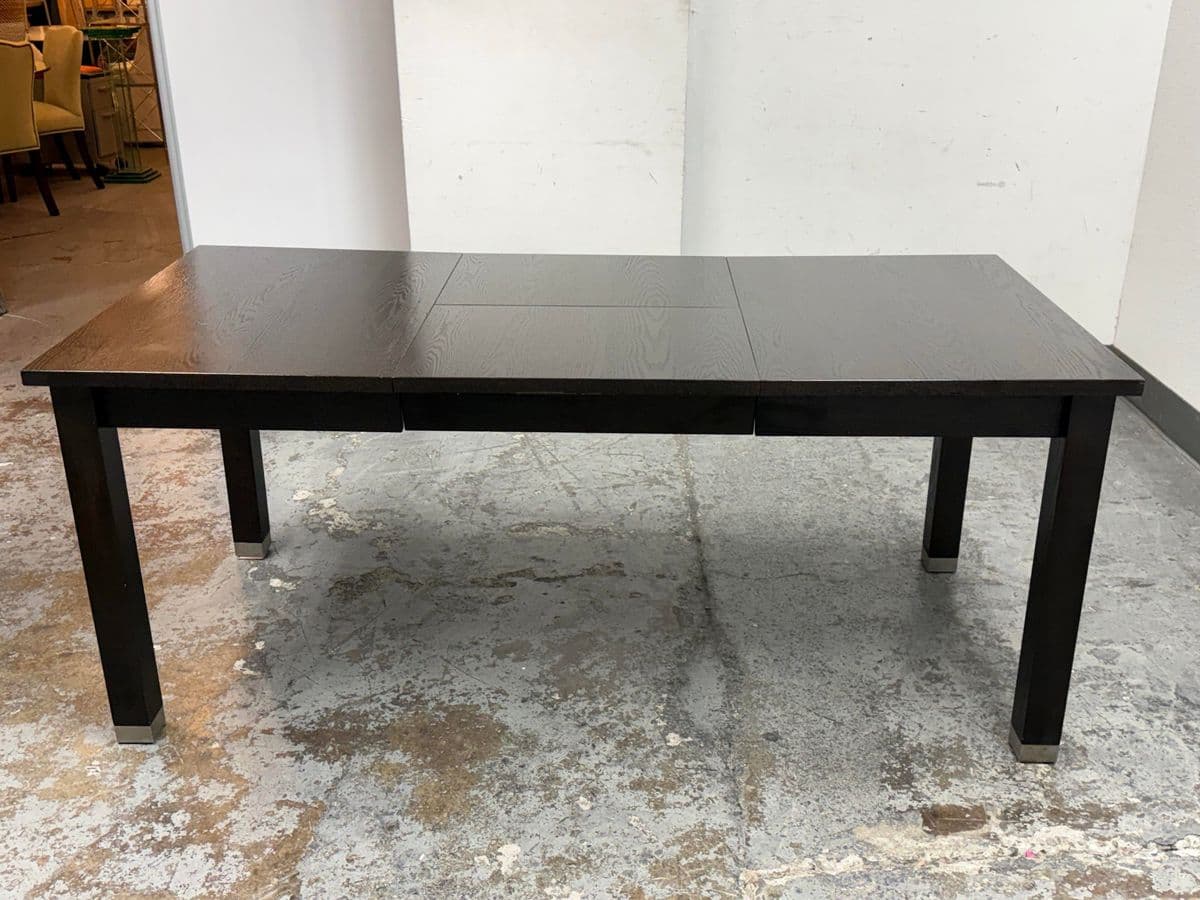 Contemporary Butterfly Leaf Compact Extension Dining Table - Thumbnail 7