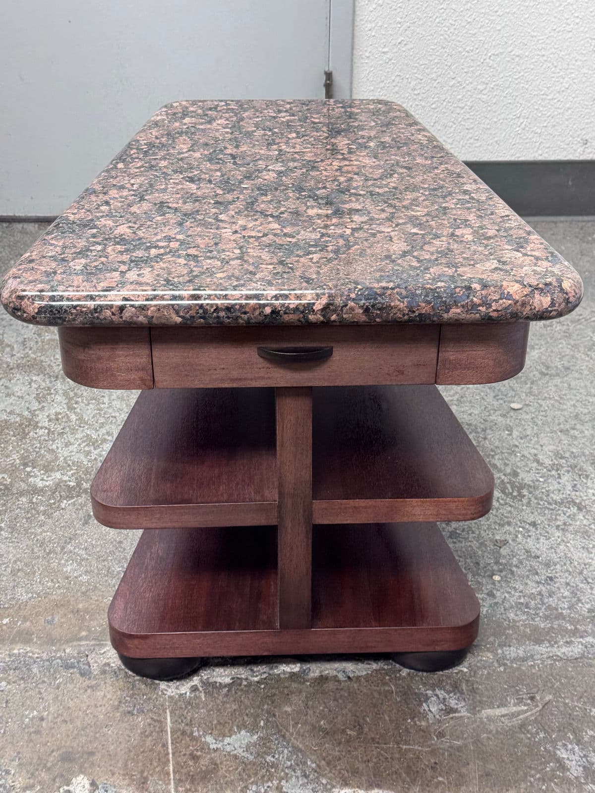 Modernist Rosewood Side Table With Granite Table Top - Thumbnail 10