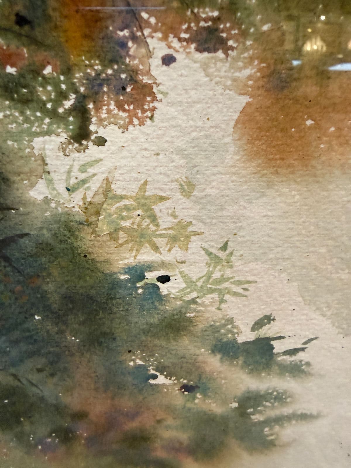 Circa 1972 David Solomon "Summer Woods" Original Watercolor Painting, Framed - Thumbnail 12