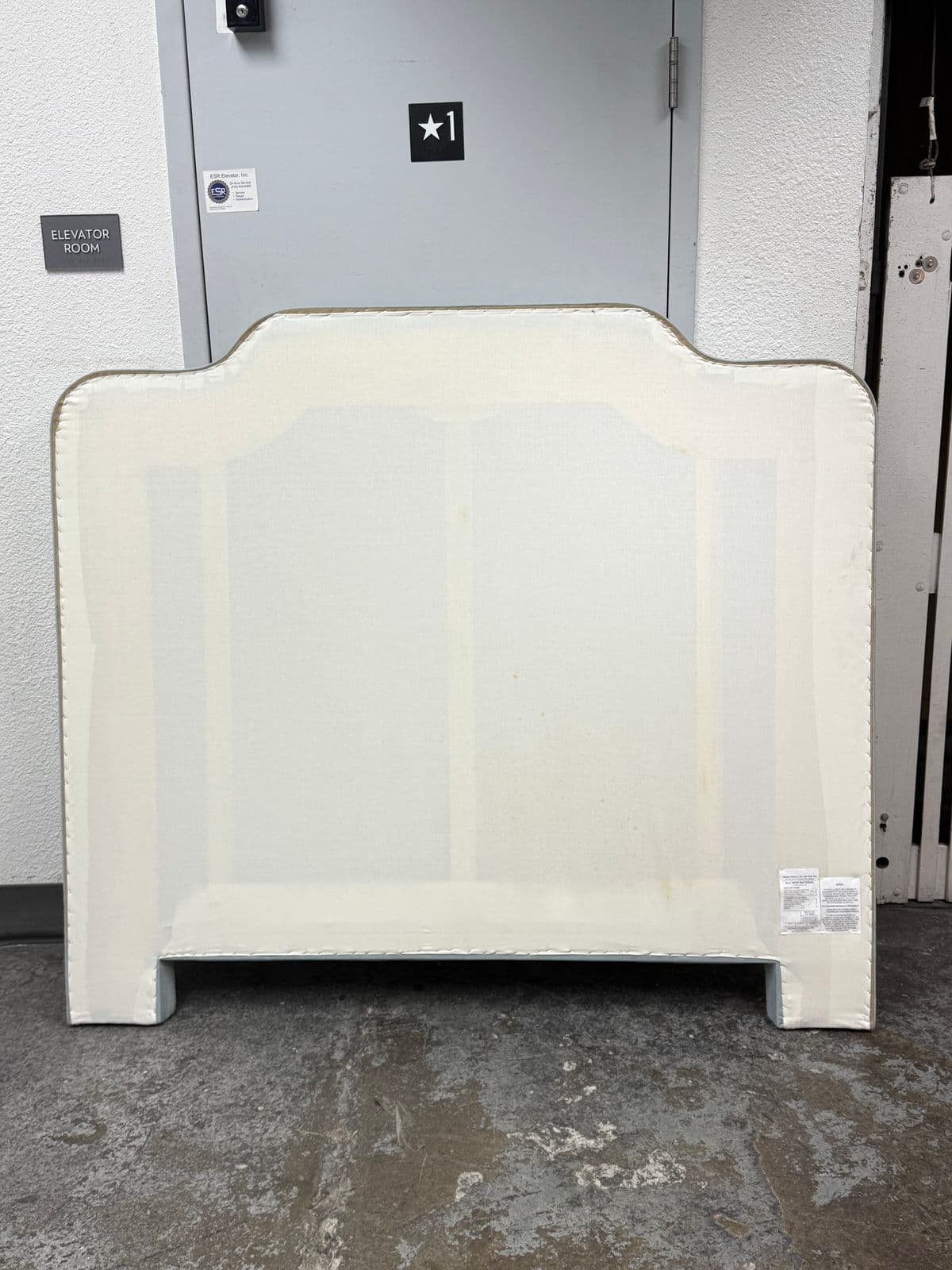 Full/Queen Size Richard Androna Co. Sky Blue Linen Headboard - Thumbnail 12