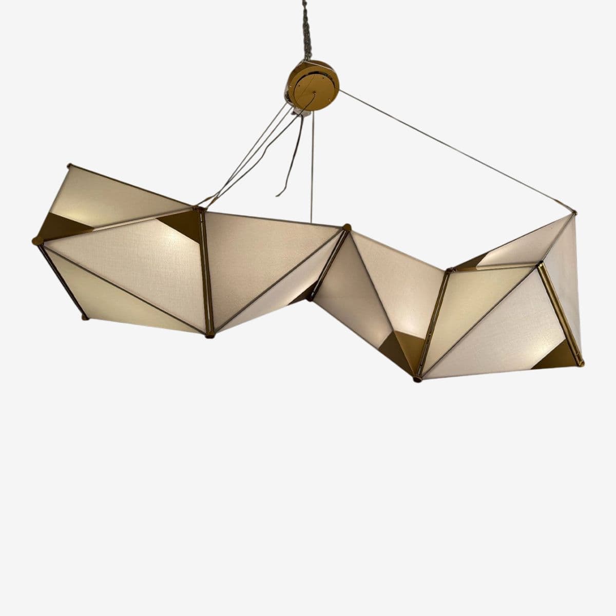 James Dieter Ketta Light Fixture Customized in Brushed Matte Gold - Image 1