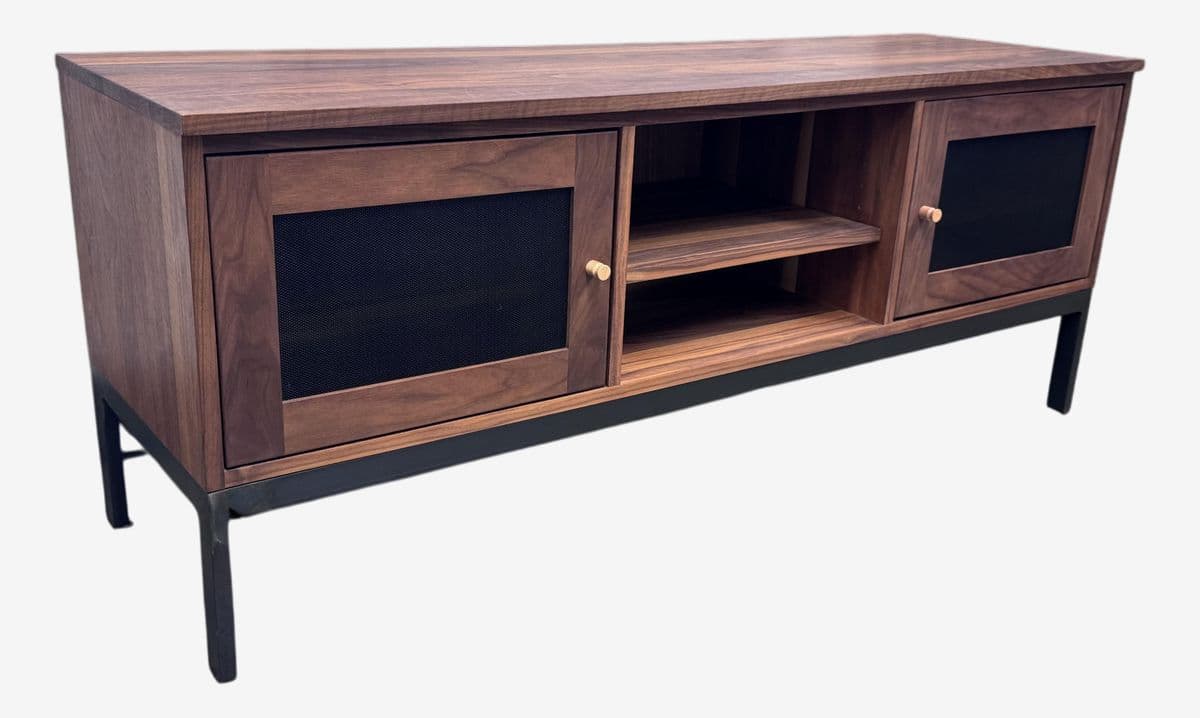 Room & Board Linear Walnut Media Cabinet - Image 1