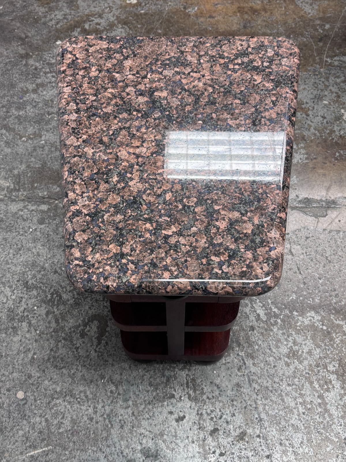 Modernist Rosewood Side Table With Granite Table Top - Thumbnail 8